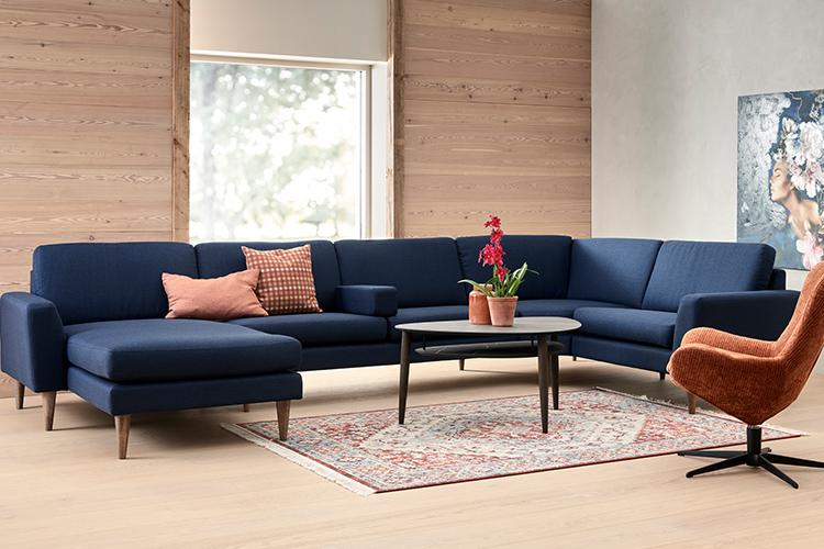 Symfoni sofa i læder - flot hjørnesofa